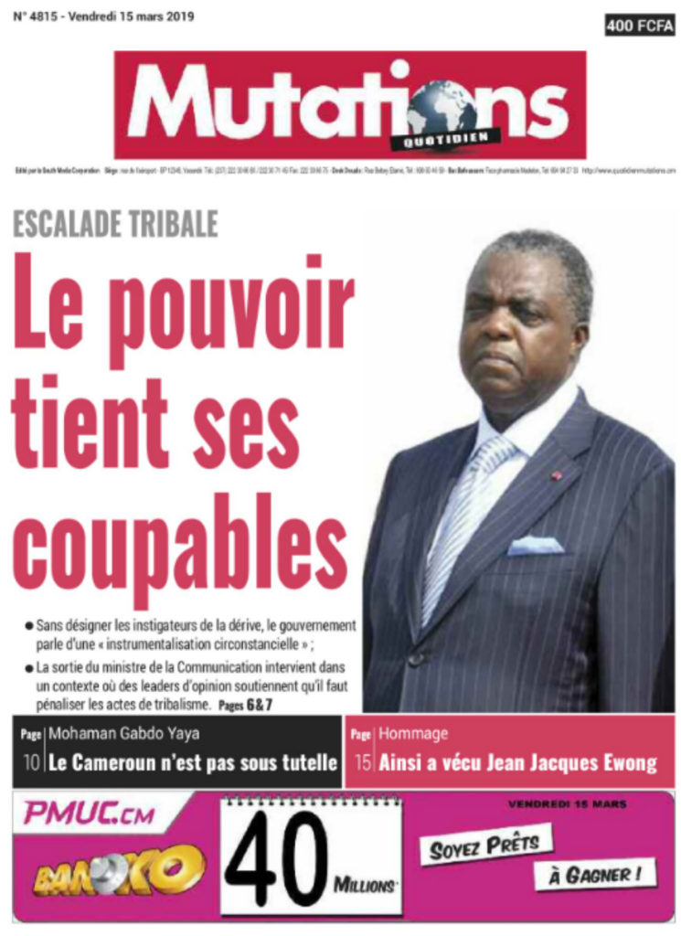 Édition n° Édition N° 4815 du 15/03/2019 — 15 mars 2019